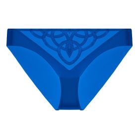 Women's Underwear Big Chest Small Push-up Thin (Option: Blue 077P-S)