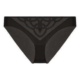 Women's Underwear Big Chest Small Push-up Thin (Option: Black 077P-S)