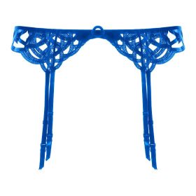 Women's Underwear Big Chest Small Push-up Thin (Option: Blue 077F-L)