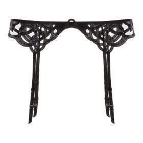 Women's Underwear Big Chest Small Push-up Thin (Option: Black 077F-L)