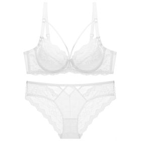 Sponge-free Transparent Bra Bra Women's Underwear (Option: White-80E)